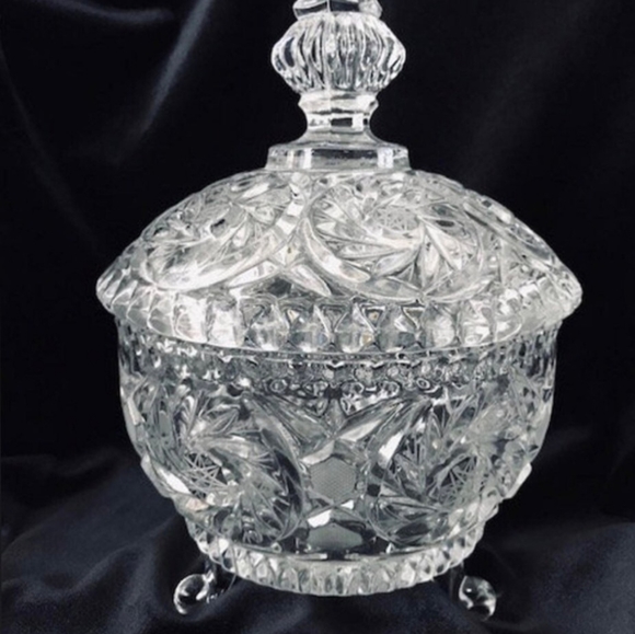 VINTAGE BOHEMIAM CRYSTAL DISH - Picture 4 of 7